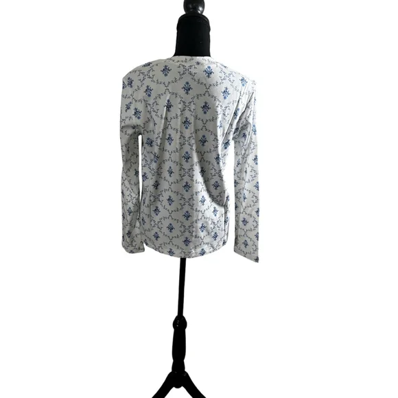 NWT Hill House Ivy Sleep Tee in Blue Trellis, Size XS - Picture 3 of 9